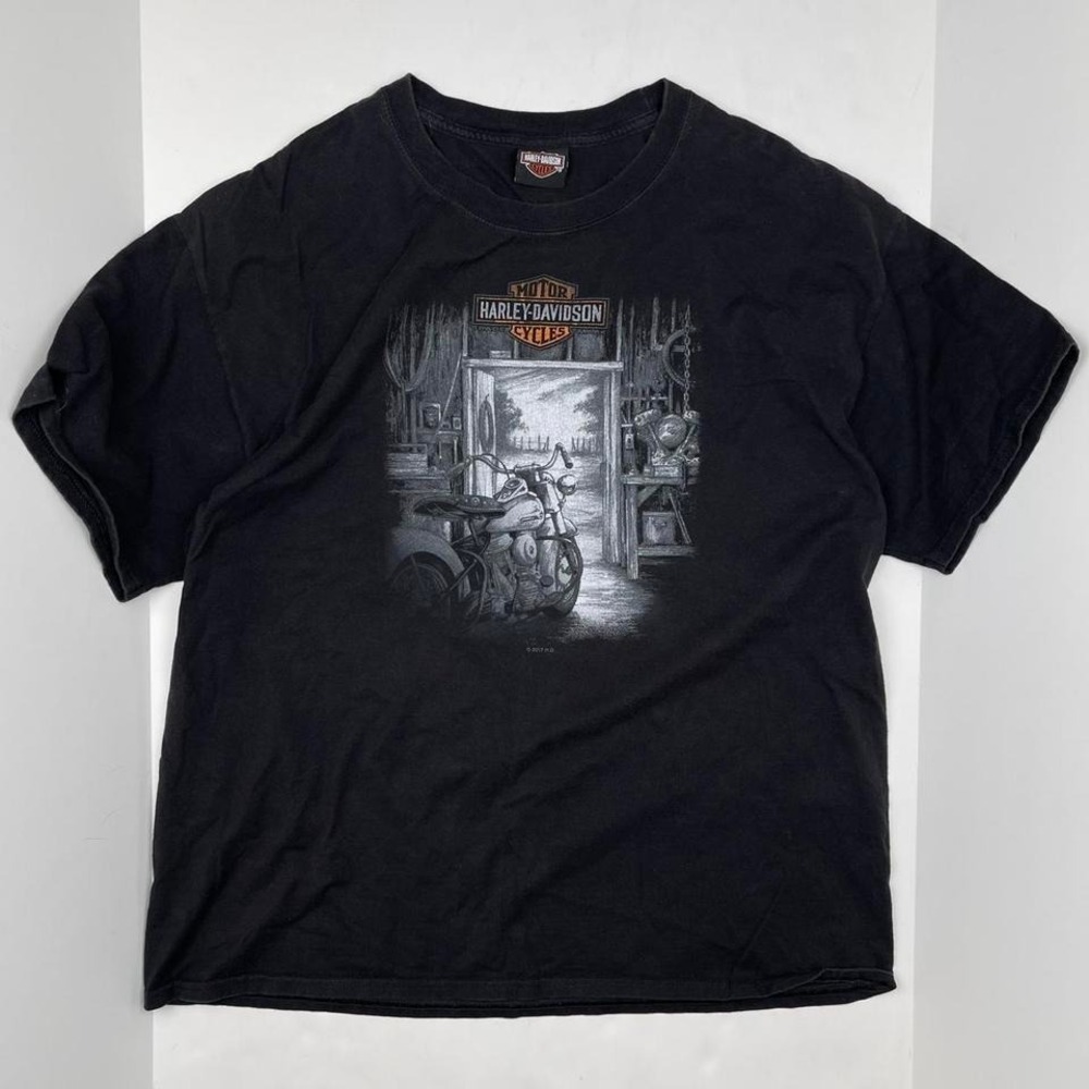 Harley Davidson Faded Graphic‎ Tee Rare Men's XL Biker Grunge Streetwear Skate